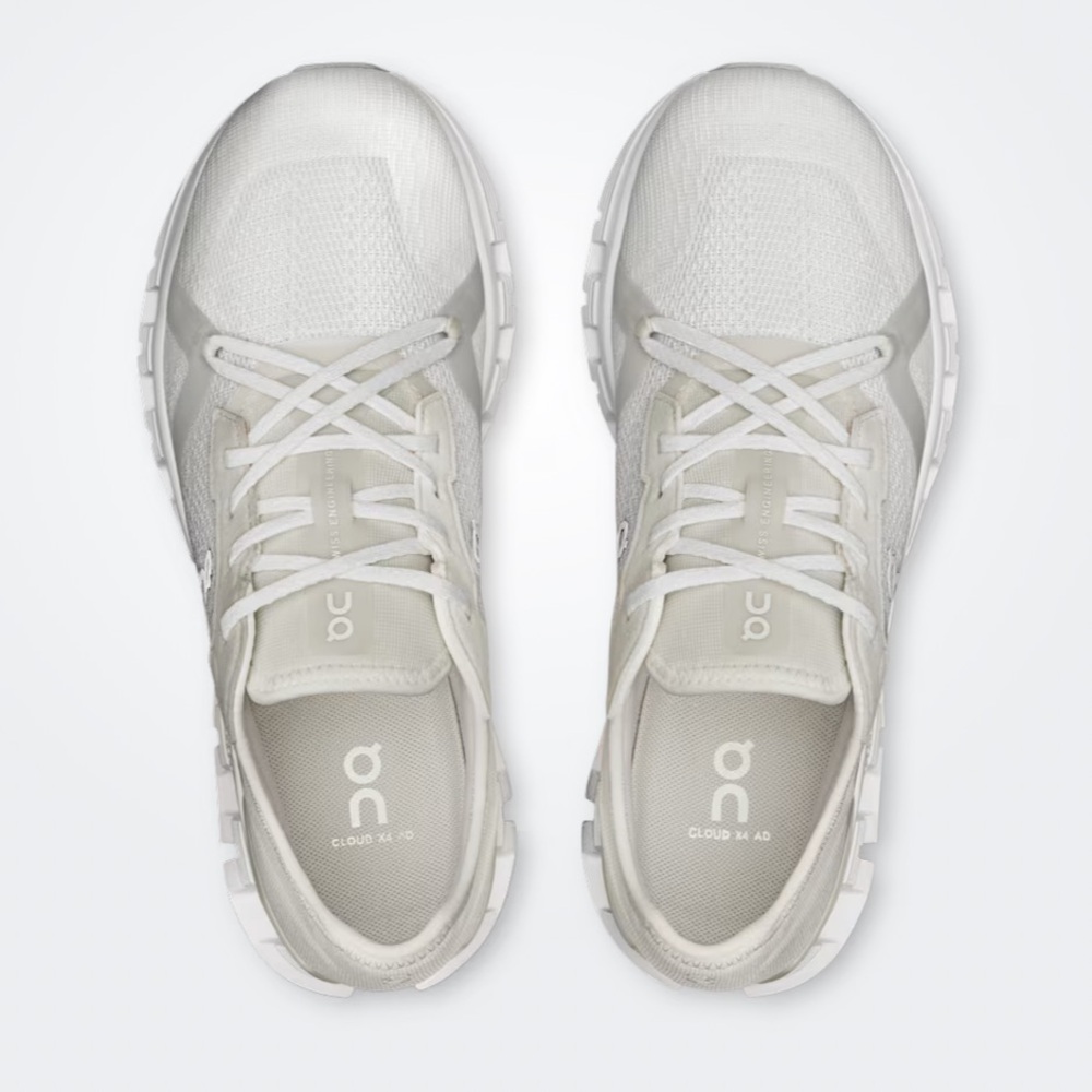 ON Cloud X 4 AD Athletic Shoe women 
$160 size 7.5 gently used
Color:White/ Wolf - Picture 5 of 16